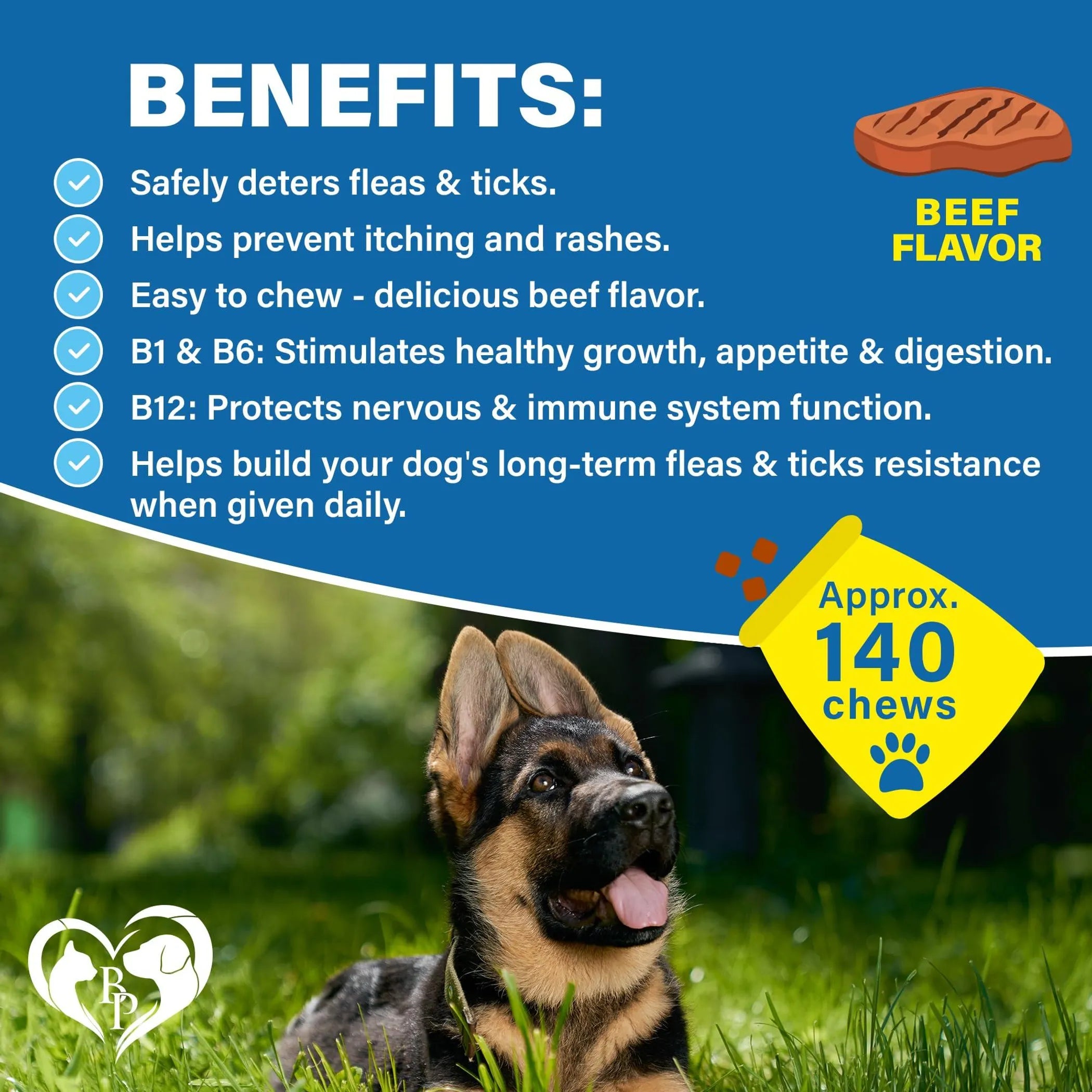 Flea and Tick Prevention Chewable Pills for Dogs and Cats